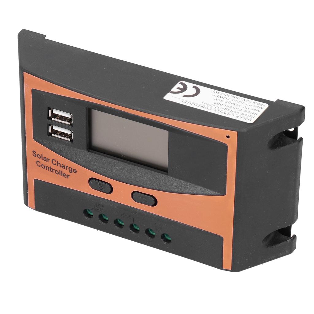 12V/24V Solar Charge Controller IP32 Waterproof High Efficient PWM Solar Power Controller60A
