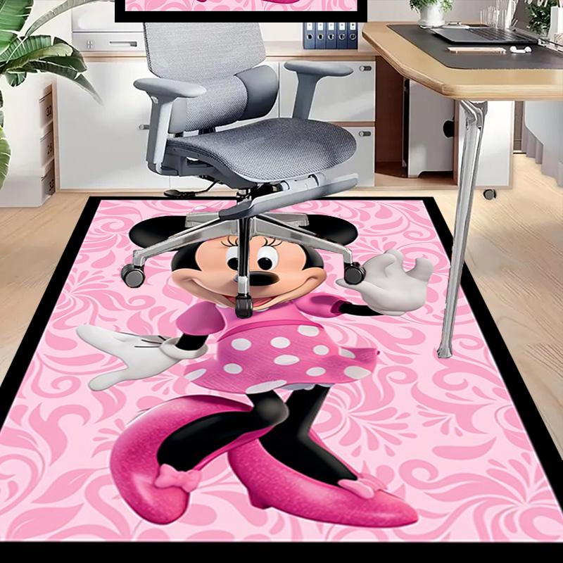 Minnie Mouse Pink Adventure Carpet For Playroom Bedroom Living Room Sofa Home Decorkids Game Area Rug Nonslip Floor Mat