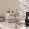 Modern Clear Acrylic Desktop Organizer Set Transparent Multipurpose File Holder Office Supply Storage Box Desk Shelf Display