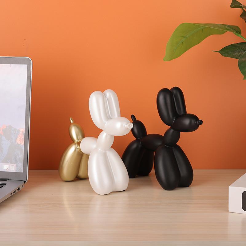 Modern Minimalist Balloon Dog Resin Sculpture For Home Office Desk Decor Gift