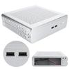 G60S HTPC Gehäuse Vollaluminium ATX Netzteil ITX Gehäuse für Desktop Computer(Silber USB 2.0)