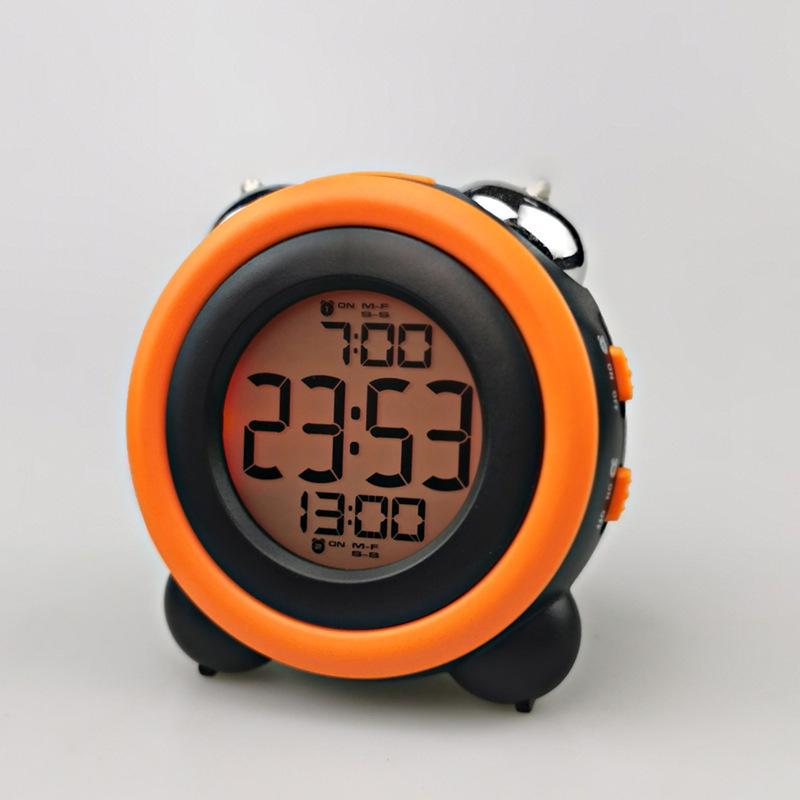 New Electronic Clock with Multiple Alarms and Loud Bell - Popular in Japan, Korea, Europe (Color Screen)