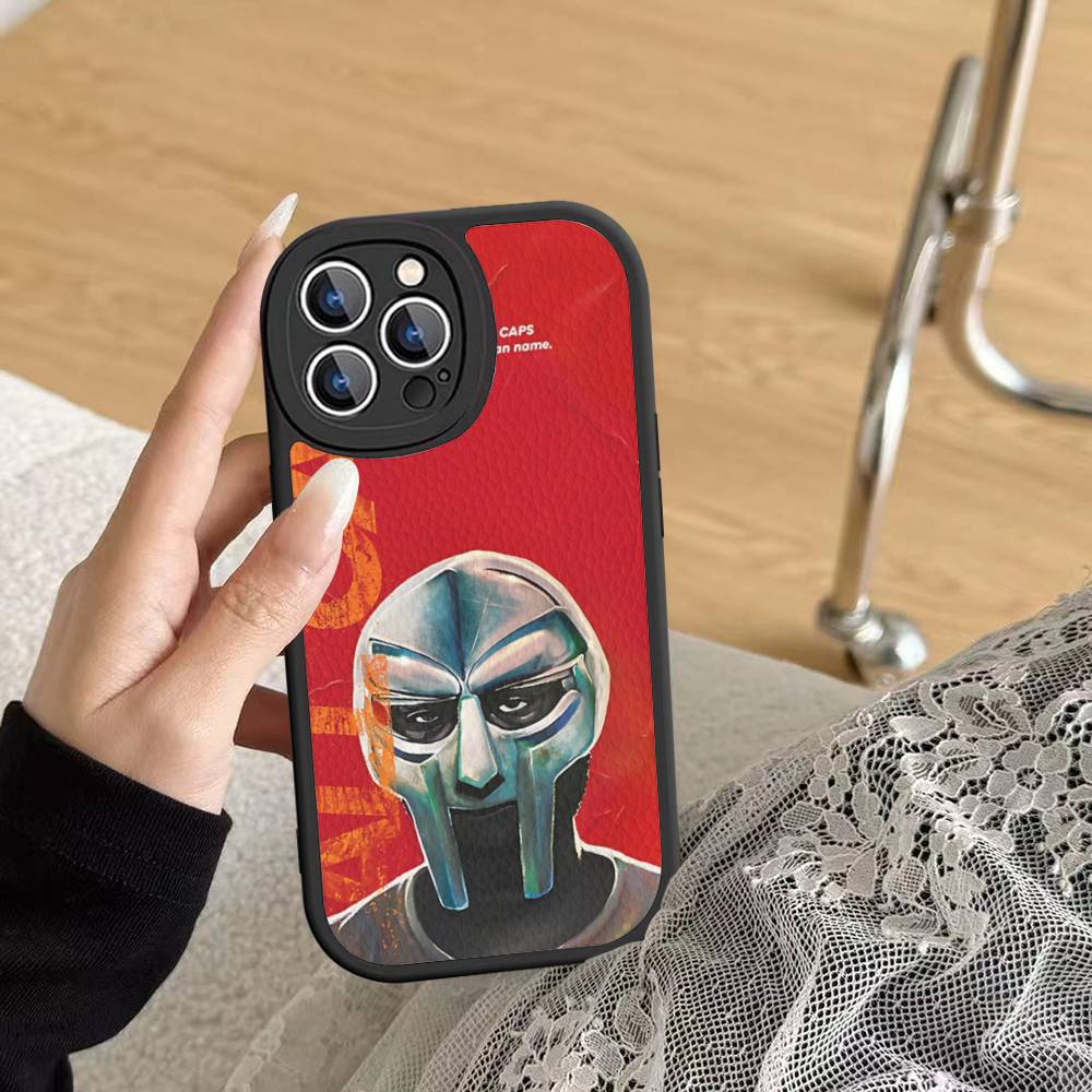 Underground Hip Hop M-MF-DOOM For IPhone 16 15 14 16E 13 12 11 Pro Max Plus Phone Leather Case