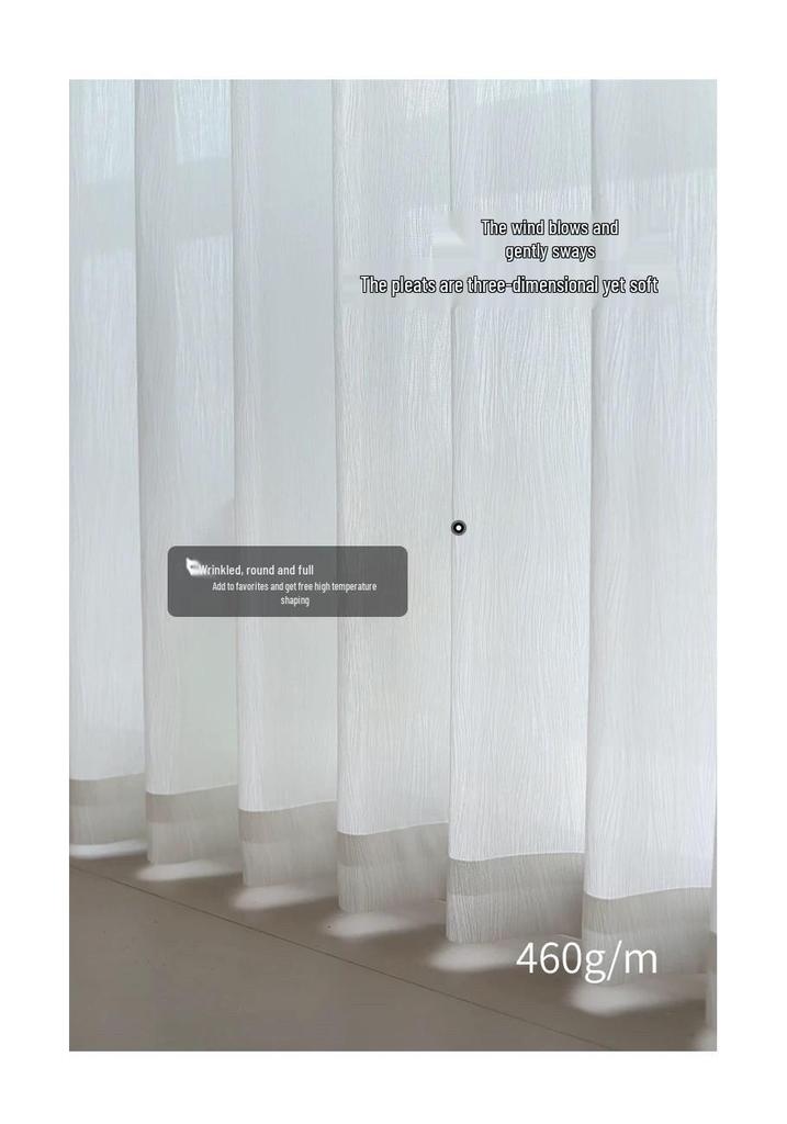 Misty Cloud Jacquard Gauze Curtains - Light Filtering Privacy Curtains for Living Room, Bedroom, Bay Window, and Balcony
