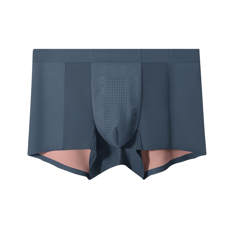 Plus-size Men's Spring and Summer Modal Mesh Breathable Seamless Flat Angle Underwear