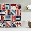 Waterproof Fabric Shower Curtain Colorful Flowers Pattern Printed  Shower Curtains With 12 Hooks Multi-size Bath Screen