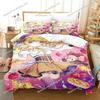 Puella Magi Madoka Magica Cute Bedding Set Cartoon Anime Adult Kid Bedroom Soft Duvet Cover 3D Print Vibrant Kawaii Anime Set