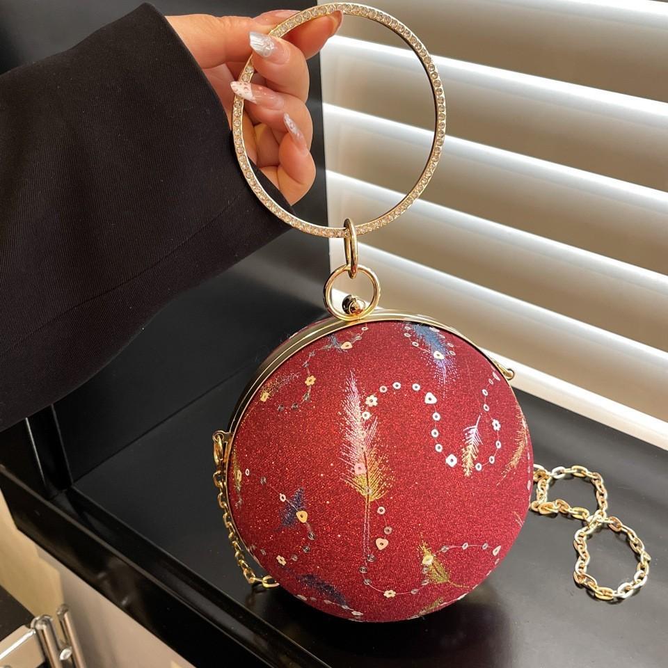 Sequin Bag Women's Bag 2025 New European and American Fashion Niche Design Shoulder Bag Ins Retro Crossbody Ball Bag