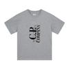 C.P.COMPANY Round-neck Casual Printed Loose Short-sleeved Shirt Heather Gray 228