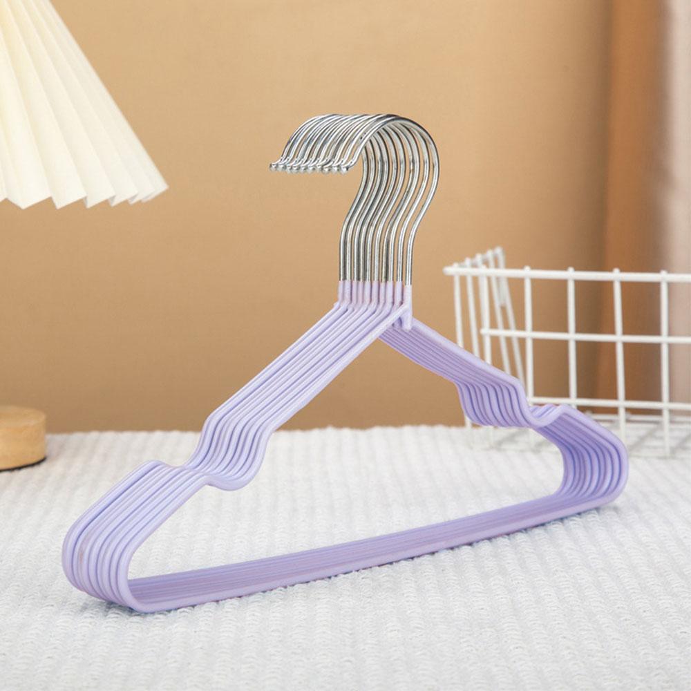 10pcs Children Adult Clothes Hanger Clothes Drying Rack Non-Slip Metal Shirt Hook Hangers Coat Hanger Clothes Accessories Rack