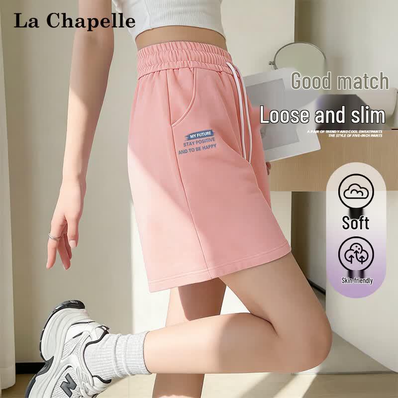La Chapelle Women s Cotton Drawstring Athletic Shorts S