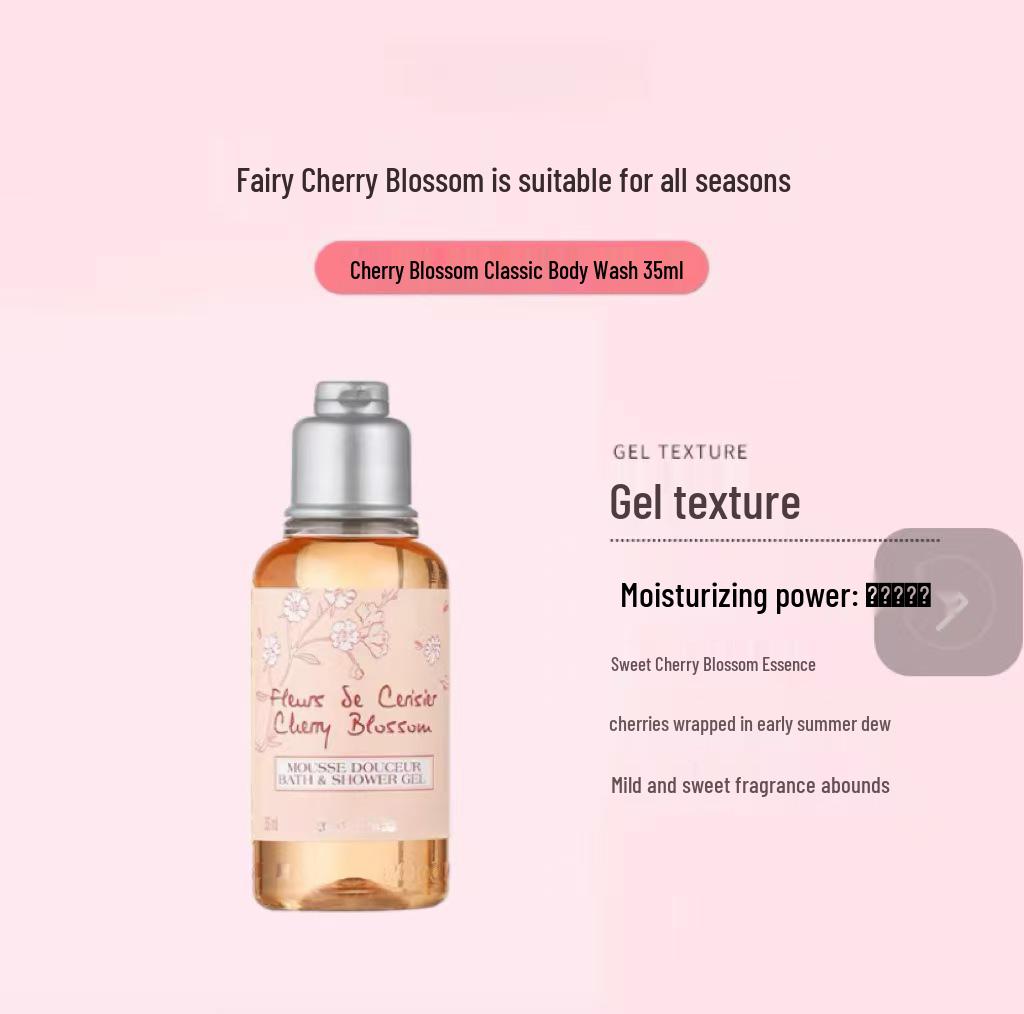 Oushujia Cherry Blossom 35ml Travel Shower Gel & Body Lotion Set