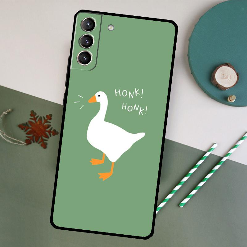 Süße Cartoon-Enten-Handyhülle Für Samsung Galaxy S26 S23 Ultra S20 S21 S22 S24 S25 Plus S10 S25 FE Rückseite