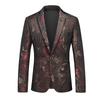 2026 Spring Autumn Fashion Blazer Men Casual Boutique Business Wedding Suit Men Flower Dress Jacket Coat Male Slim Fit Blazer