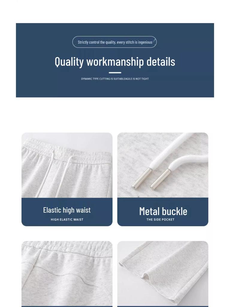 Women's Petite High-Waisted Micro-Flare Sweatpants - Dark Grey, Slimming Fit, 145-150cm, Spring/Autumn Style