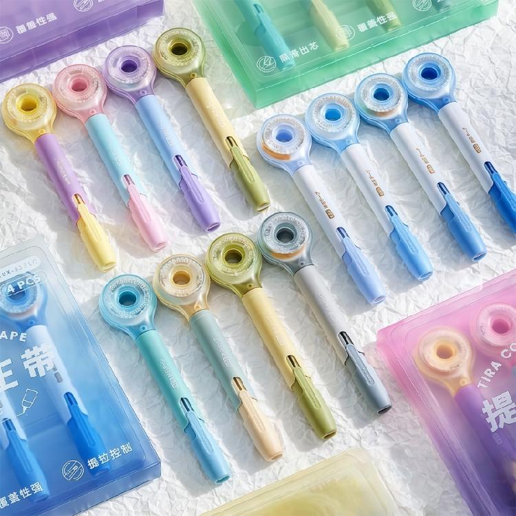 4Pcs 6mX5mm Correction Tapes Roller School and Offices Supplies White Correction Tape Total 36m for Writing Scrapbooking