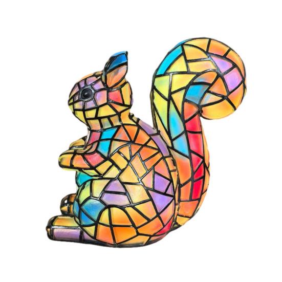 Retro Stained Resin Animal Table Lamp Vintage Style Animal Shaped Bedside Lamp Small Decorative Night Light for Bedroom Nursery Home Decoration