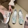 Fashion Spring Summer Hole Shoes Woman Flat Platform Women Shoes Slip On Women's Thick Soled Female Shoe Chunky Heels Vulcanized Shoes
