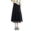 Summer A-shaped skirt women's medium and long gauze skirt Mori sweet pendulum skirt organza skirt