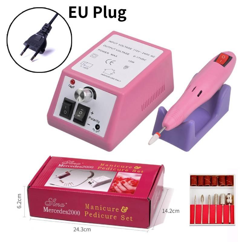 

Профессиональная электрическая пилка для ногтей, инструмент для маникюра, педикюра и полировки Pink EU