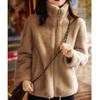 Women's 2025 Lambswool Short Jacket: Autumn/Winter Korean Retro Hong Kong Style, Warm and Versatile.