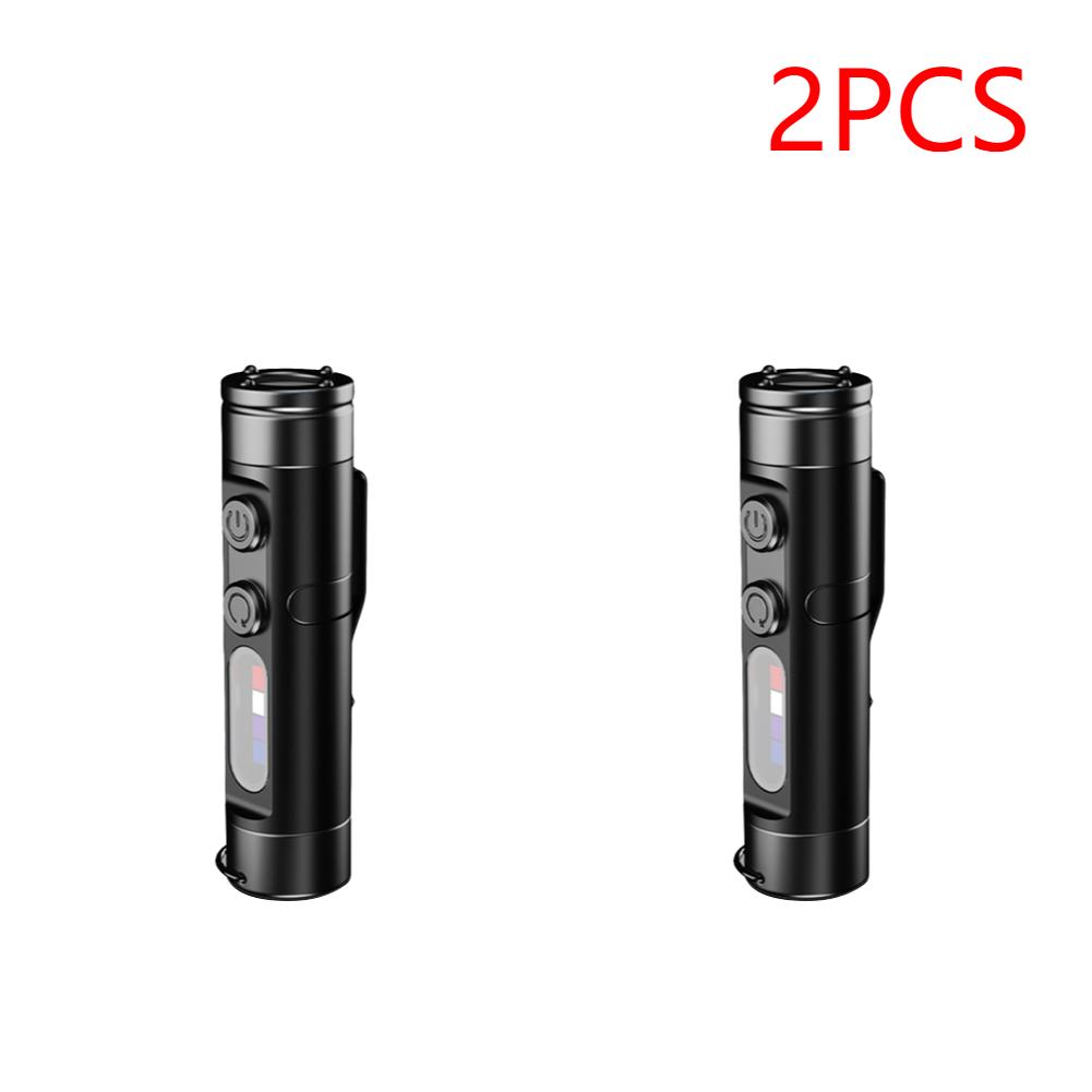 1-3pcs Rechargeable LED Tactical Torch UV Lamp with Hat Clip 3 Modes Super Bright Flashlight for Headlamp Outdoor Camping Emerge