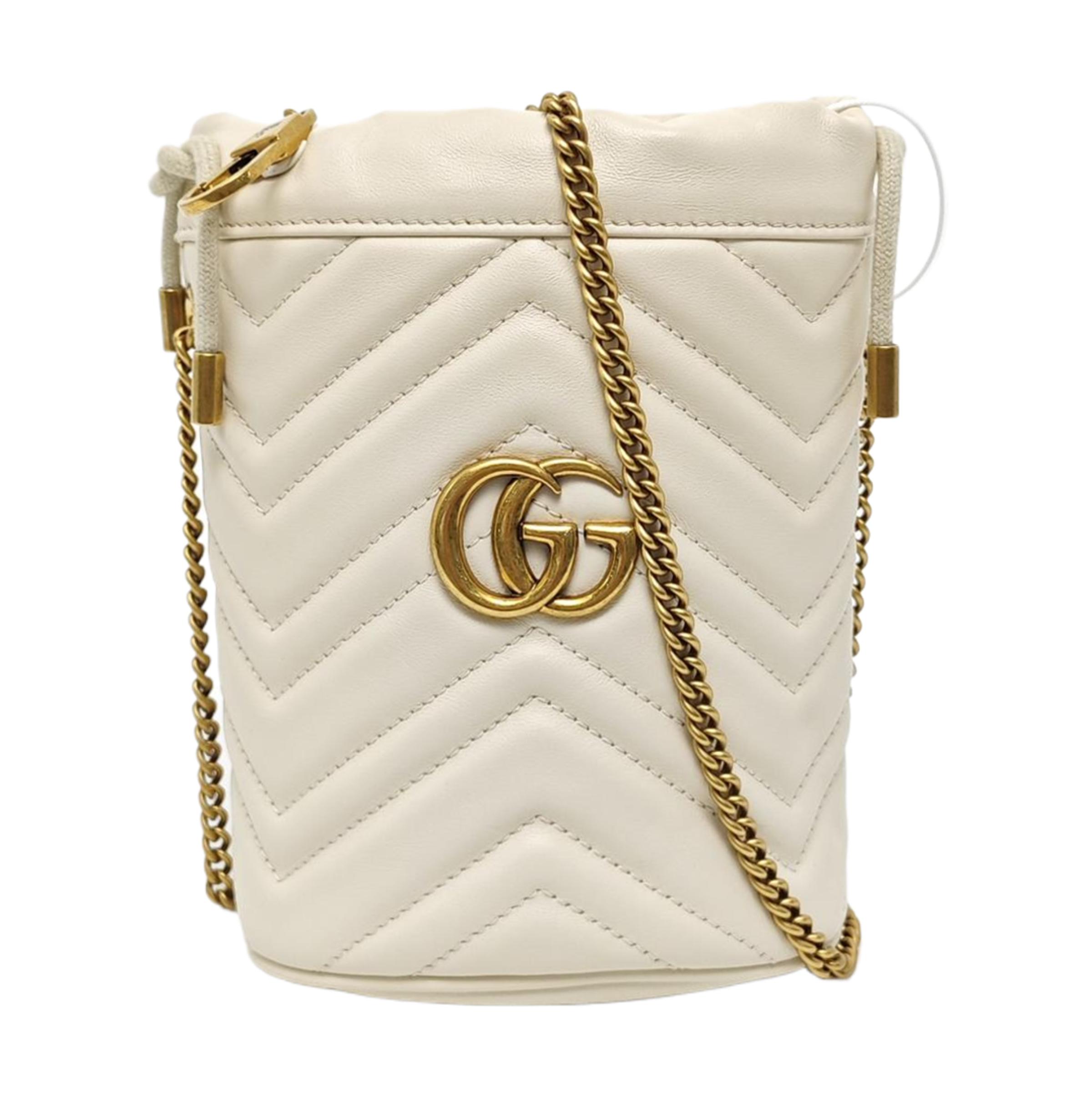 [Pre-Owned] Gucci GG Marmont Mini Bucket