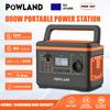 Stație de Alimentare Portabilă POWLAND 800W Generator Solar Călătorie Camping Rulotă Prize AC Stație de Alimentare Solară MPPT Tip-C USB-C LED de Urgență în Aer Liber SOS