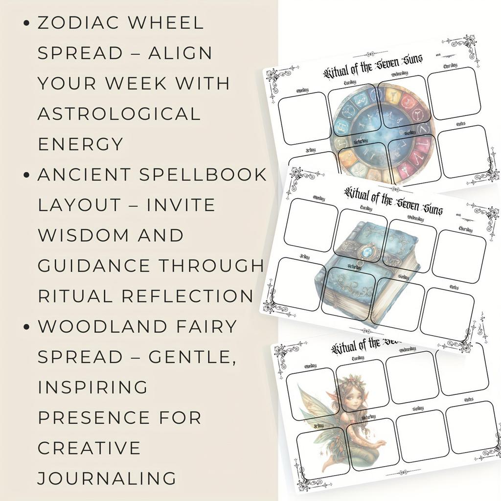 Witch-themed Project Notebook Daily Organizer With Ritual Tips Lunar Astrology Spiral Notebook