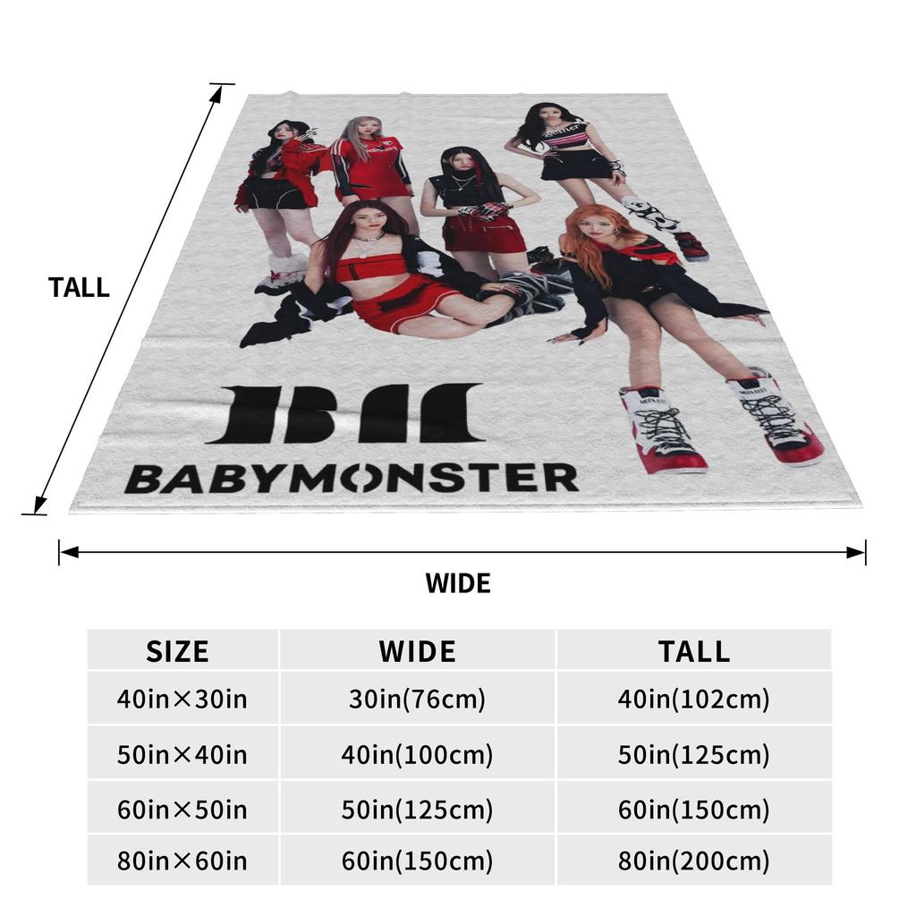 Babymonsters KPOP Flanellen Deken Geweldige Plaid Dekens voor Thuis 200x150cm Spreien,