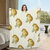Funny Cute Meme C-Cheems Dog Home Flannel Warm Comfort Soft Plush Blanket For Sofa Living Room Office Bedroom Travel Gift