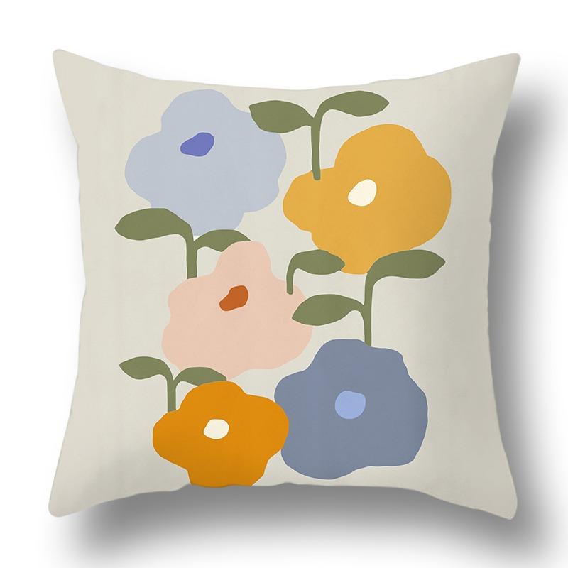 Green Geometric Art Sofa Pillowcase Dormitory Decoration Office Living Room Home Pillowcase