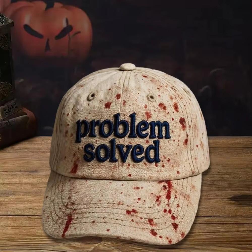Dark Blood Stain Print Halloween Print Hat Sun Protection Halloween Costume Accessory Baseball Hats Halloween Party Hats Cosplay
