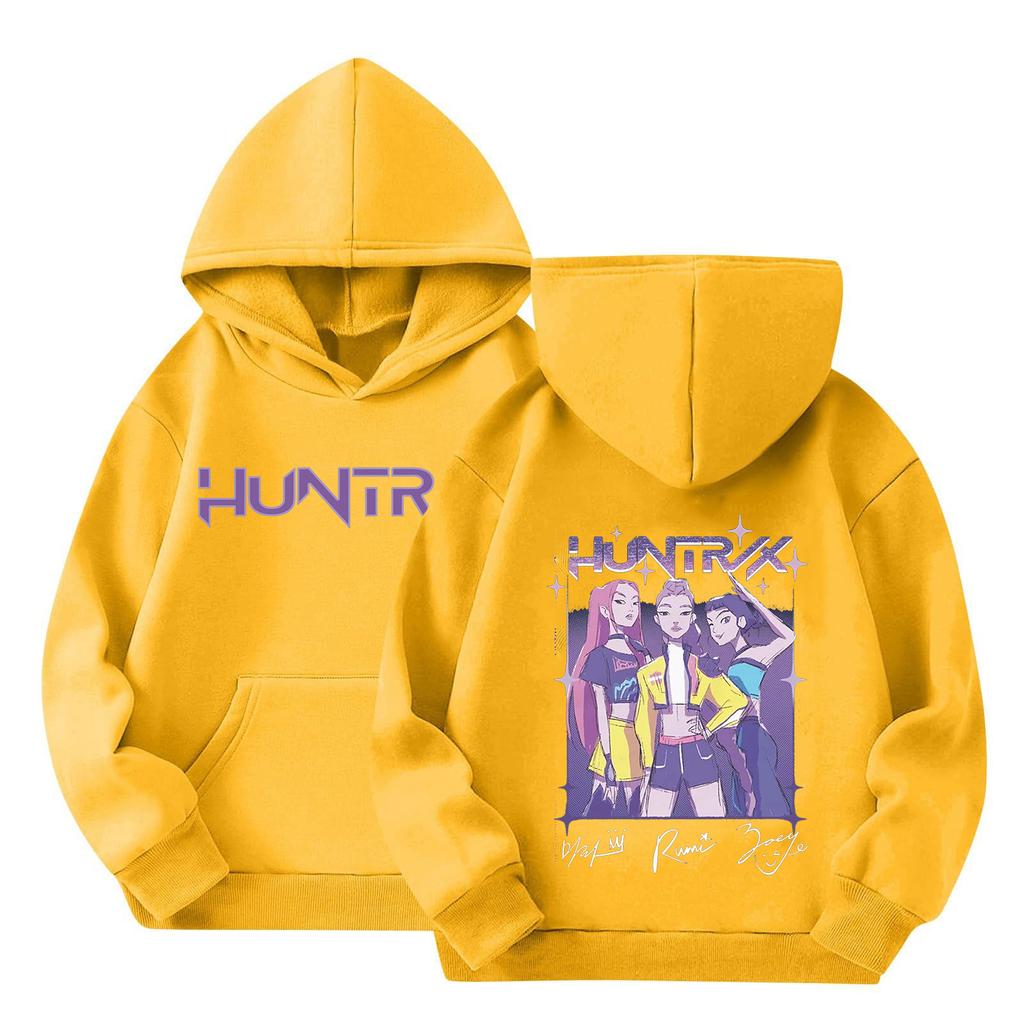 Kids' Long Sleeve Loose Pullover Letter Print Drawstring Hooded Sweatshirt