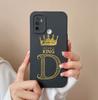 For OPPO F19 Pro+ F19S F9 F11 F15 F17 F5 F7 Case Cover Luxury Fashion Phone Bags Protective Matte Liquid Soft Silicone Crown Letters For OPPO Bumper