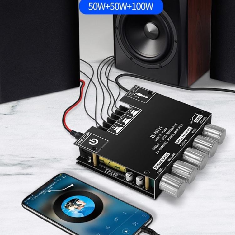 Powerful Audio Amplifier Module 50Wx2+100W Subwoofer 2.1Channel for DIY Speakers