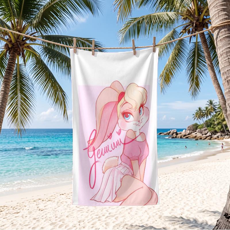 Lola Bunny (1) Beach Towel Large Towel For Pool Summer Vacation Bath Gift
