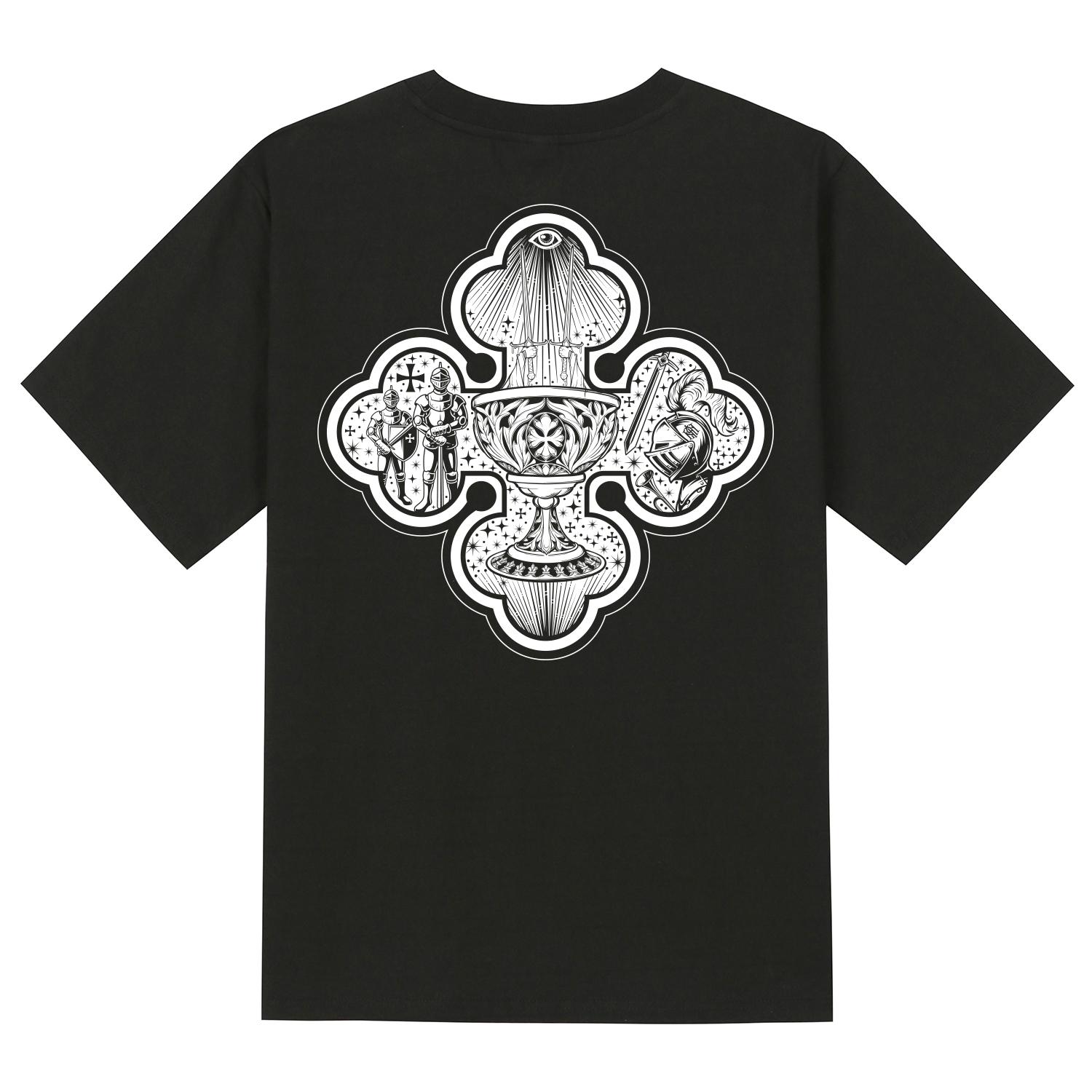 Khan 6312 Ktb0129 Holy Grail Short Sleeve T-Shirt - Black Black/L
