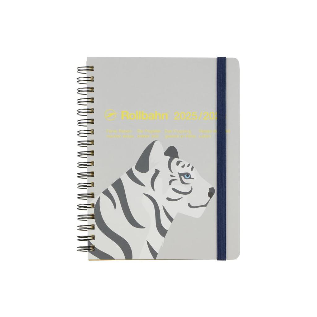 Delfonics Planner 2025-2026 Edition (Starting March 2025) Rollbahn Zoo L Monthly Planner (White Tiger)