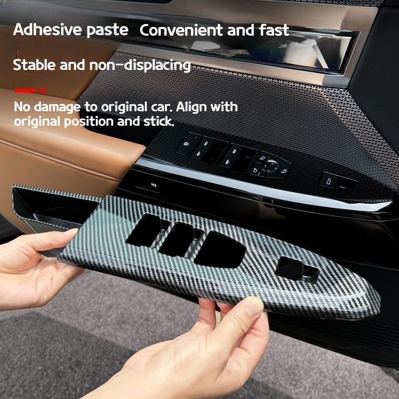 Für BMW 7er i7 G70 2025-2025 Auto ABS Kohlefaser vordere Türfenster-Knopfrahmen Hebefläche Auto-Innenzubehör
