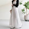 Women's Summer Fashion High Waist Skirt Thin A Line Skirt Pleated Skirt