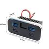 12V 24V Usb Outlet Car Charging 4-Ports Dual Pd Dual Qc3.0 Socket With Voltmeter Wall Mount Accessories For Car Marine Rv Truck