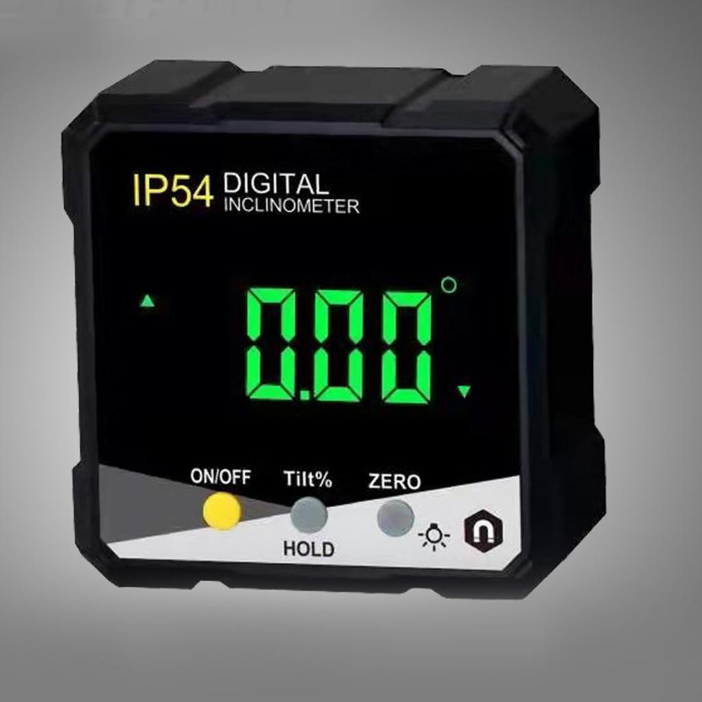 Digital Inclinometer 4x90 Degrees  Measurement IP54 LCD Screen Magnetic Digital Display Angle Meter Gauge Yellow DLW30D