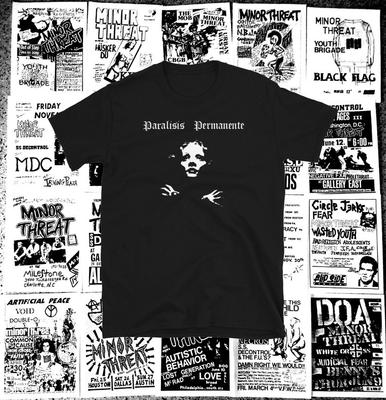 230 Gsm 100% Cotton Paralisis Permanente Short Sleeve Shirtpunk Crust Dbeat Hardcore Punk Discharge Tragedy His Hero Is Gone