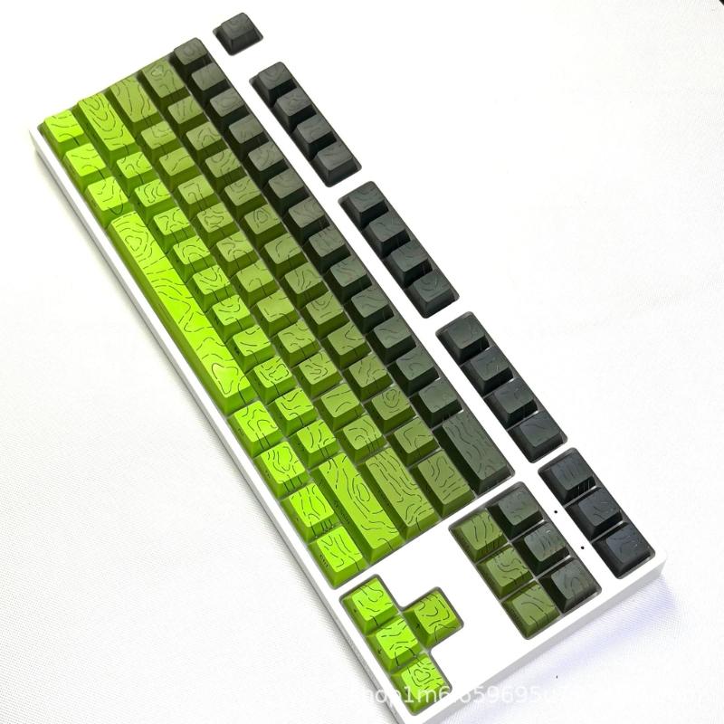 Original Height Side Engraved Keycaps Premium PBT Contour4.0 Theme for 61 64 68 75 84 87 Mechanical Keyboards