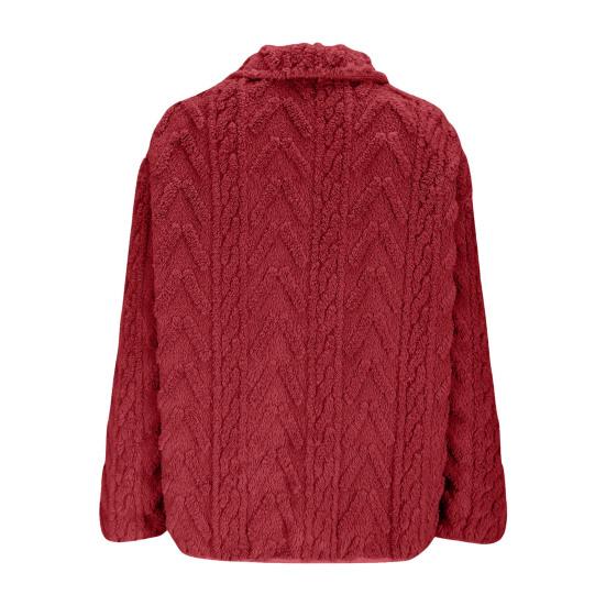 Winter Fleece Jacket for Women Stand Collar Zip Up Sherpa Coat Fuzzy Long Sleeve Fall Casual Outerwear with Pockets