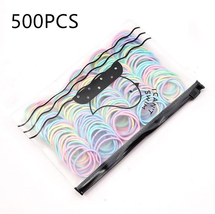 

200/300/500 шт. Высококачественные эластичные нейлоновые резинки для волос для девочек, разноцветные резинки, детские аксессуары для волос, головной убор