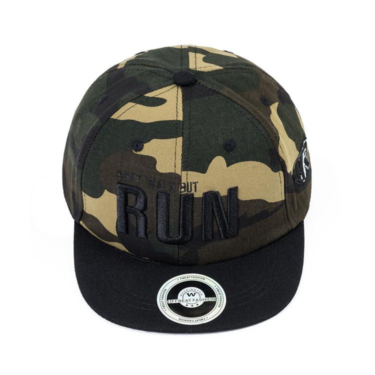 New Cool Children Kids Cotton Baseball Cap Four Season Run Embroidery Snapback Cap Outdoor Camouflage Boy Girl Hip Hop Cap Hat