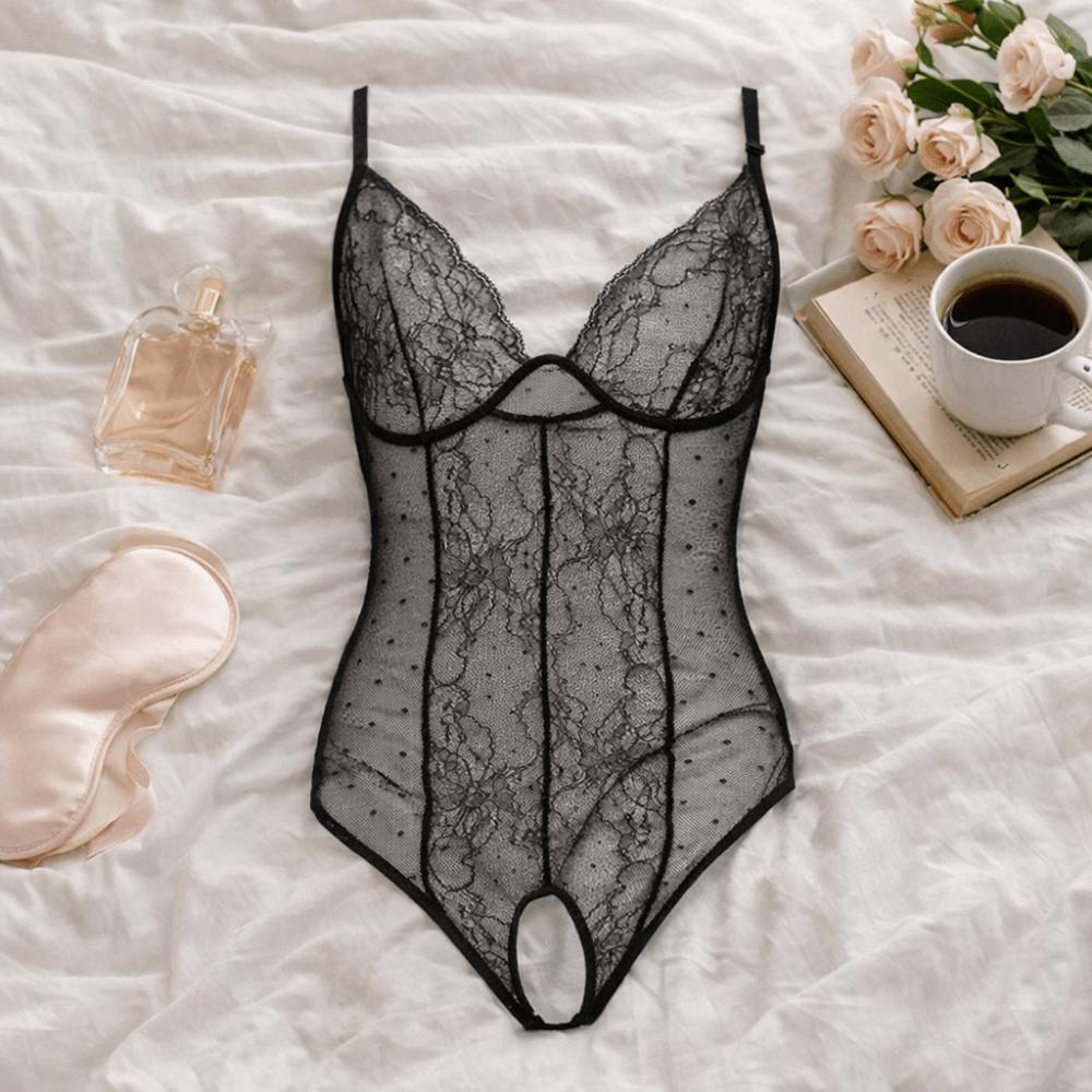 Lace Design Women  Lace Bodysuit Thin Strap Lace Lingerie Sweet Sleepwear  Elegant Occasions