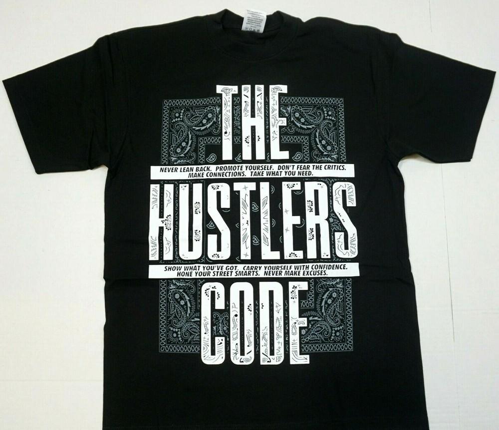 The HUSTLERS CODE T-shirt Urban Streetwear Men s 100% Cotton Tee New Unisex T-Shirt S